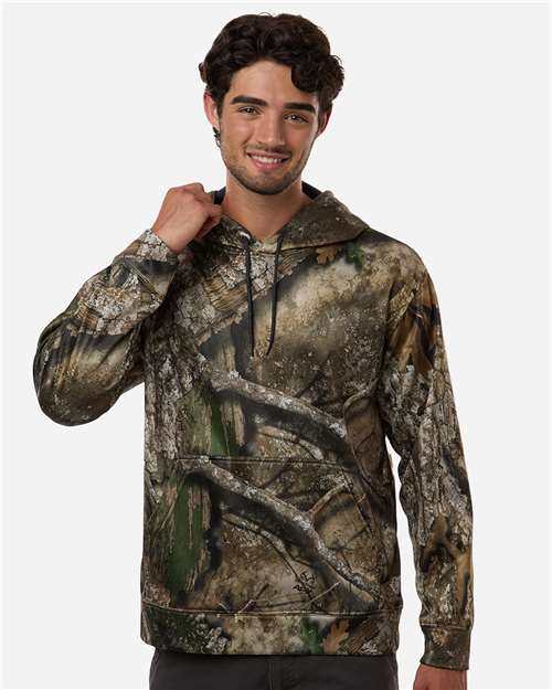 RealTree RT5302 Unisex Realtree Performance Hooded Sweatshirt - Camo - model front