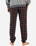 Boxercraft BM6625 Unisex Flannel Joggers - Black/ Orange/ White Plaid - back