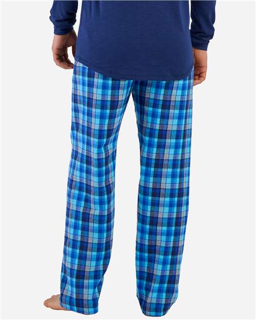 Boxercraft BM6624 Men's Harley Flannel Pants - Blue Harmony Plaid - back