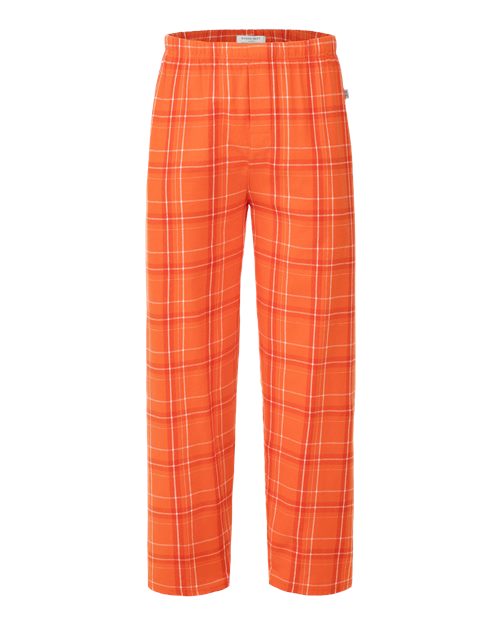 Boxercraft BM6624 Men's Harley Flannel Pants - Orange Carnegie Plaid - front
