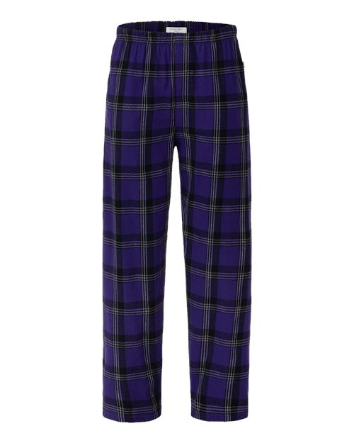 Boxercraft BM6624 Men's Harley Flannel Pants - Purple Mcintosh Plaid - front