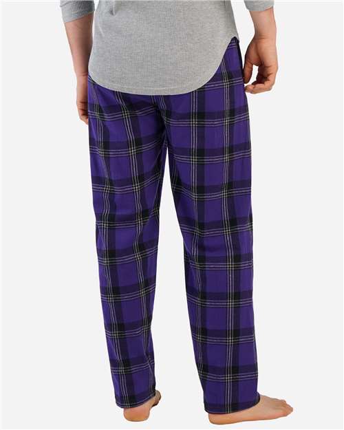 Boxercraft BM6624 Men's Harley Flannel Pants - Purple Mcintosh Plaid - model back