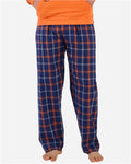 Boxercraft BM6624 Men's Harley Flannel Pants - Varsity Navy Orange Plaid - model front