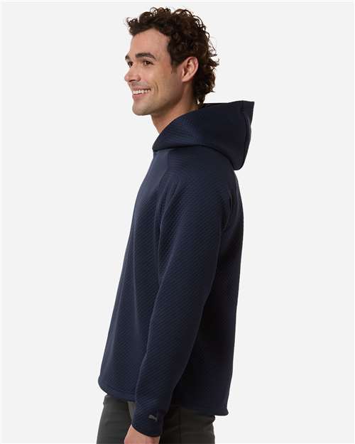 Puma Golf 638594 Men's Pebble Hooded Pullover - Deep Navy - model side