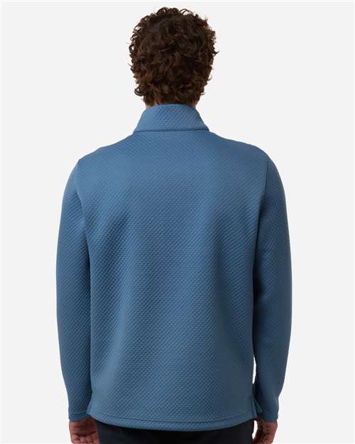 Puma Golf 638595 Men's Pebble Quarter-Zip Pullover - Blue Horizon - model back