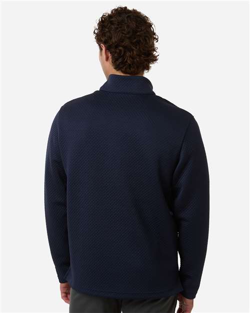 Puma Golf 638595 Men's Pebble Quarter-Zip Pullover - Deep Navy - model back