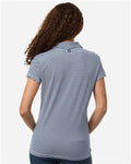 Swannies SW1110L Women's Kayla Striped Polo - Navy White - model back