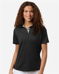 Swannies SW2001L Women's Ella Polo - Black Heather - model front