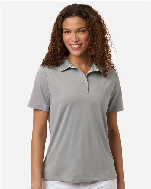 Swannies SW2001L Women's Ella Polo - Grey Heather - model front