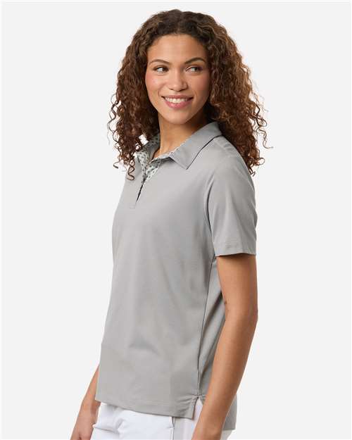 Swannies SW2001L Women's Ella Polo - Grey Heather - model side