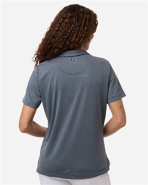 Swannies SW2001L Women's Ella Polo - Navy Heather - model back
