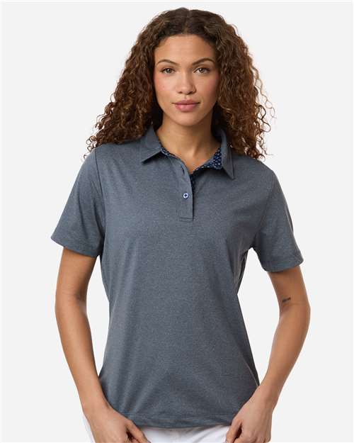 Swannies SW2001L Women's Ella Polo - Navy Heather - model front