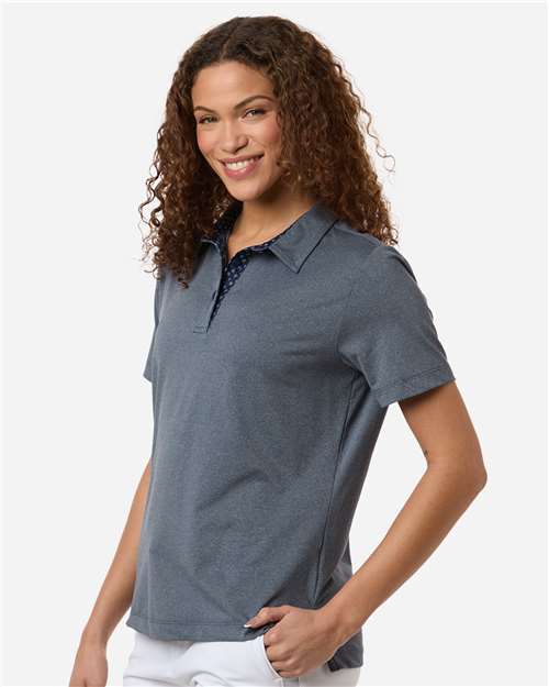 Swannies SW2001L Women's Ella Polo - Navy Heather - model side