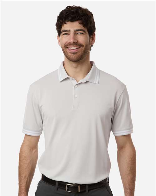 Swannies SW8700 Men's Thatcher Tipped Polo - Glacier - model front