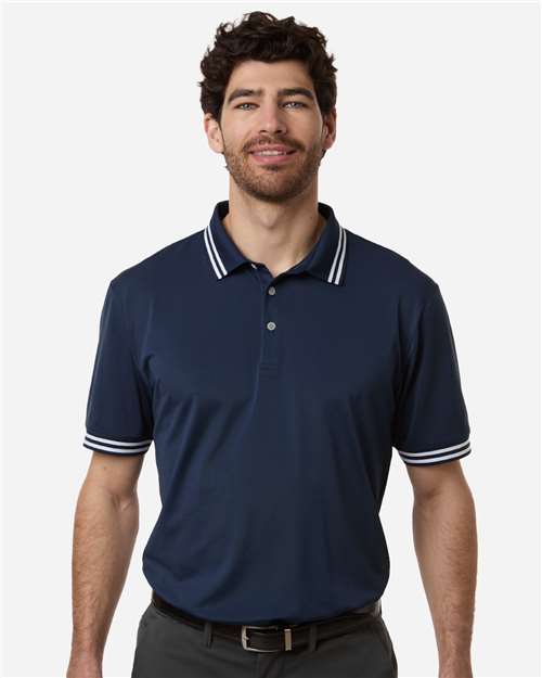 Swannies SW8700 Men's Thatcher Tipped Polo - Navy - model front
