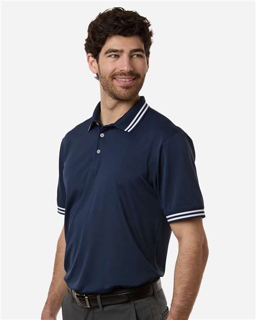 Swannies SW8700 Men's Thatcher Tipped Polo - Navy - model side