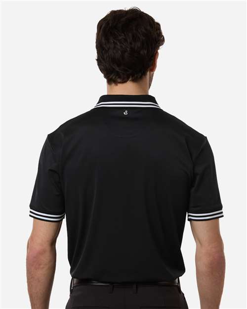 Swannies SW8700 Men's Thatcher Tipped Polo - Black - model back