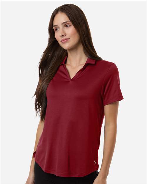 Puma Golf 631050 Women's Icon Polo 2.0 - Dark Crimson - model front