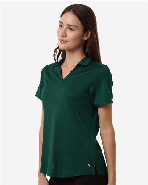 Puma Golf 631050 Women's Icon Polo 2.0 - Dark Myrtle - model side