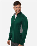 Puma Golf 628858 Men's Pure 2.0 Quarter-Zip - Dark Myrtle/ Slate Sky - model side