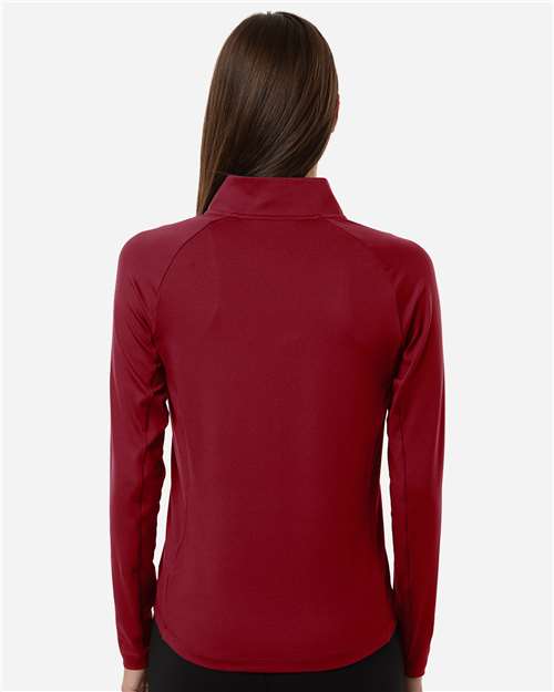 Puma Golf 629449 Women's Pure 2.0 Quarter-Zip - Dark Crimson - model back