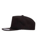 Yupoong 6002YP Classic Poplin Golf Cap - Black - side