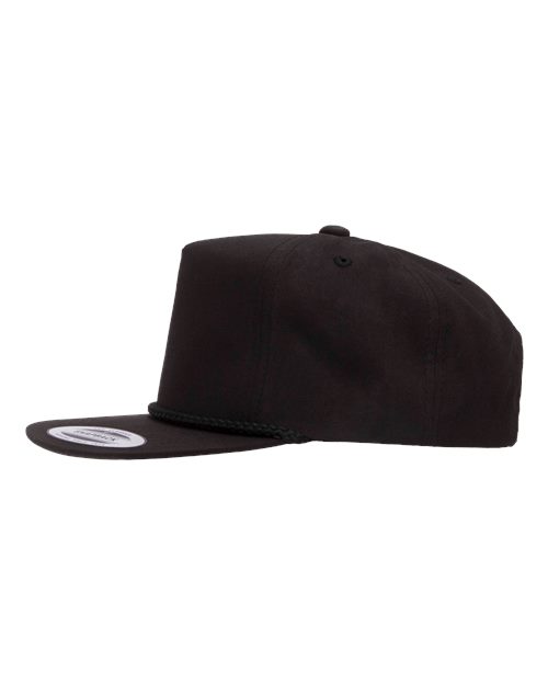 Yupoong 6002YP Classic Poplin Golf Cap - Black - side