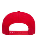Yupoong 6002YP Classic Poplin Golf Cap - Red - back