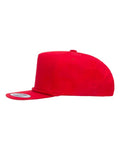 Yupoong 6002YP Classic Poplin Golf Cap - Red - side