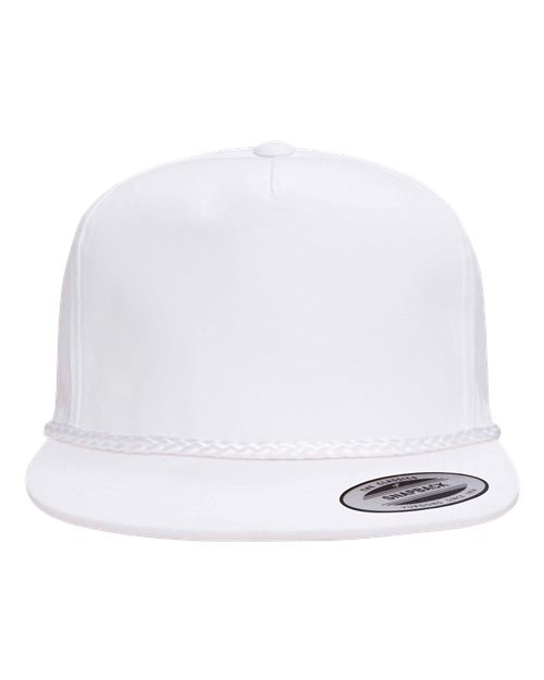 Yupoong 6002YP Classic Poplin Golf Cap - White - front
