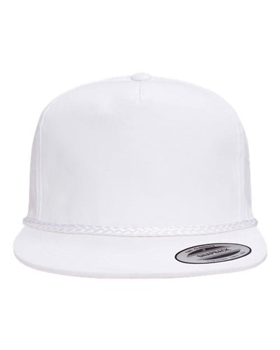 Yupoong 6002YP Classic Poplin Golf Cap - White - front