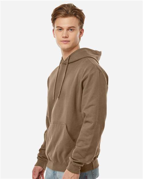 Tultex 320 Unisex Fleece Hooded Sweatshirt - Light Brown - model side