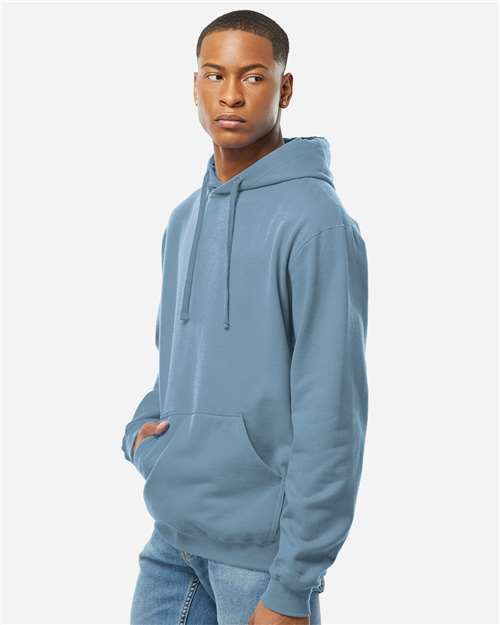 Tultex 320 Unisex Fleece Hooded Sweatshirt - Light Slate - model side