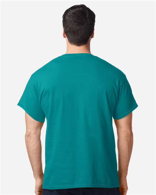 Gildan 5000 Heavy Cotton T-Shirt - Jade Dome - model back
