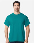 Gildan 5000 Heavy Cotton T-Shirt - Jade Dome - model front