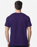 Gildan 5000 Heavy Cotton T-Shirt - Fan Dark Purple - model back