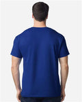 Gildan 5000 Heavy Cotton T-Shirt - Fan Deep Royal - model back