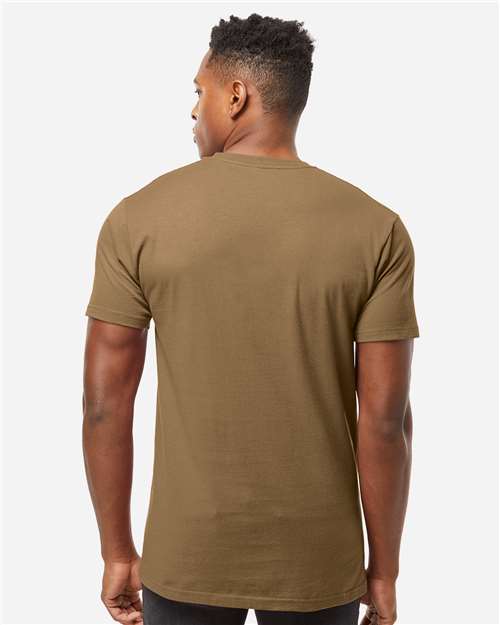Tultex 290 Unisex Heavyweight Jersey T-Shirt - Desert Brown - model back