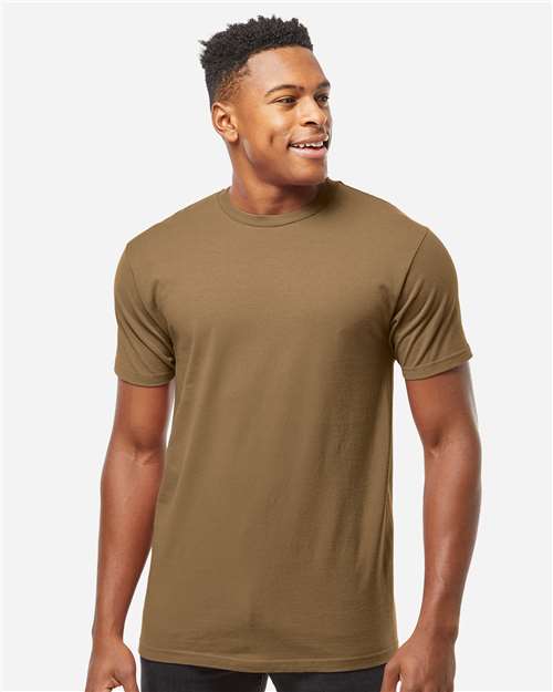Tultex 290 Unisex Heavyweight Jersey T-Shirt - Desert Brown - model front