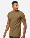 Tultex 290 Unisex Heavyweight Jersey T-Shirt - Desert Brown - model side