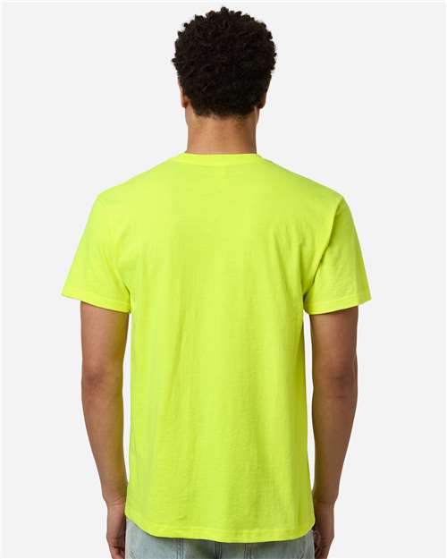 Tultex 290 Unisex Heavyweight Jersey T-Shirt - Safety Green - model back