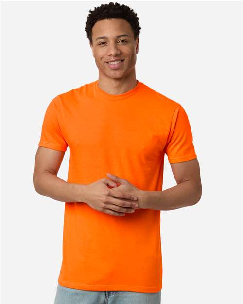 Tultex 290 Unisex Heavyweight Jersey T-Shirt - Safety Orange - model front