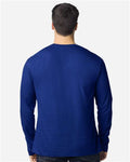 Gildan 64400 Unisex Softstyle Long Sleeve T-Shirt - Fan Deep Royal - model back