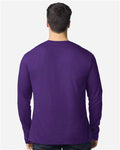 Gildan 64400 Unisex Softstyle Long Sleeve T-Shirt - Purple - model back