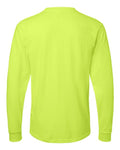 Tultex 291 Unisex Heavyweight Jersey Long Sleeve T-Shirt - Safety Green - back
