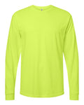 Tultex 291 Unisex Heavyweight Jersey Long Sleeve T-Shirt - Safety Green - front