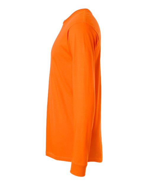 Tultex 291 Unisex Heavyweight Jersey Long Sleeve T-Shirt - Safety Orange - side