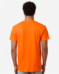 Tultex 293 Unisex Heavyweight Jersey Pocket T-Shirt - Safety Orange - model back