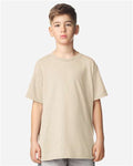 Gildan 64000B Youth Softstyle T-Shirt - Heather Oatmeal - model front