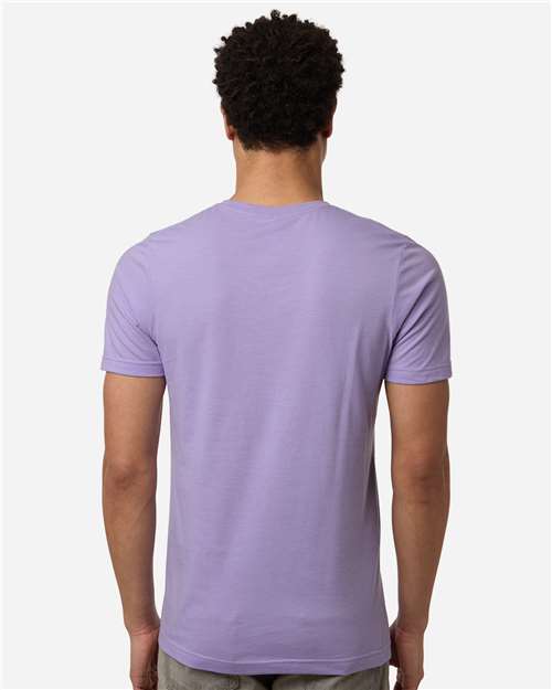 Tultex 602CVC Unisex Combed CVC T-Shirt - Heather Lavender - model back